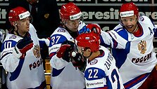Сборная России забросила восемь шайб в матче ЧМ-2013