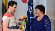 Justinas Jankevičius su mama Silva