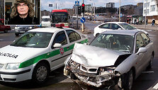 Avarijoje buvo apgadintas Emilio Vėlyvio automobilis &bdquo;Mitsubishi Carisma&ldquo;.