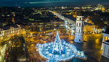 Kalėdų eglė Vilniuje i&scaron; pauk&scaron;čio skrydžio