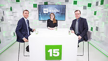 15min studijoje kandidatų į prezidentus debatai &ndash; M.Puidokas ir N.Puteikis