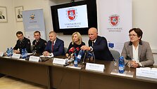 Spaudos konferencija valstybinio lygio civilinės saugos funkcinių pratybų pirminiams rezultatams ir vertinimams pristatyti