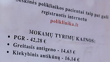 COVID-19 tyrimai Vilniaus poliklinikose