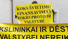 Lietuvos auk&scaron;tųjų mokyklų profesinių sąjungų susivienijimo piketas 