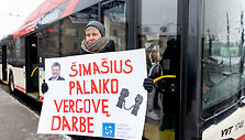 Streikuojančių vairuotojų palaikymo akcija