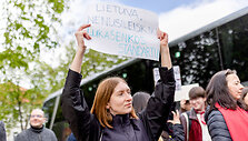 Protestas prie&scaron; apgręžimų smurtą
