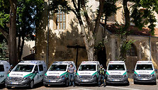 Naujų policijos automobilių &bdquo;Mercedes-Benz&ldquo; perdavimas.
