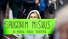 Protestas dėl mi&scaron;kų kirtimo