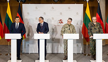 Į Lietuvą atvyko pirmieji Vokietijos brigados kariai