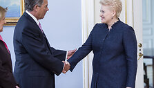 Dalia Grybauskaitė ir Johnas Boehneris