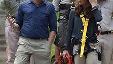 Hercogienė Catherine ir princas Williamas Borneo saloje