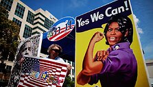 Plakatas su Michelle Obama