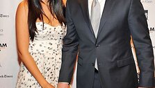 Aktorius Mattas Damonas su žmona Luciana Bozan Barroso