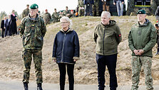 Lietuvos ir Vokietijos gynybos ministrų apsilankymas Vokietijos brigados karių pratybose