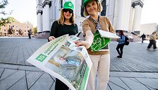 15min laikra&scaron;čio &bdquo;Atspari Lietuva&ldquo; dalinimas Kaune