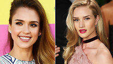 Kairėje: Jessica Alba; de&scaron;inėje: Rosie Huntington