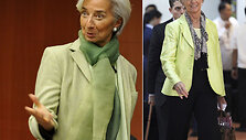 Kairėje: Christine Lagarde kartu su Italijos ekonomikos ir finansų ministru Vittorio Grilli Eurozonos susirinkime Briuselyje.  De&scaron;inėje: Christine Lagarde Manilos oro uoste nutraukia vizitą Azijoje, kad galėtų dalyvauti skubiai su&scaron;auktame susirinkime Briuselyje dėl Graikijos skolų ir krizės.