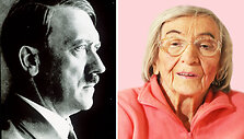 Kairėje: Hitleris, de&scaron;inėje: Margot W&ouml;lk.