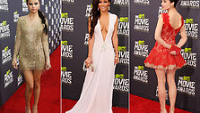 MTV kino apdovanojimai. I&scaron; kairės: Selena Gomez, Melanie Iglesias ir Crystal Reed.