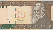 Ray Bartkaus sukurtas 50 litų banknotas