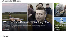 Straipsnis apie lėktuvo nutupdymą Minske publikuotas pagrindinėje BBC portalo pozicijoje