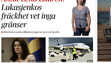 Komentaras apie lėktuvo nutupdymą Minske &Scaron;vedijos dienra&scaron;čio &bdquo;Dagens Nyheter&ldquo; portale