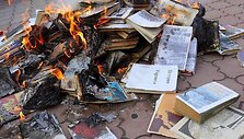 Socialinių tinklų vartotojai susipainiojo, bandydami paneigti vienas kito įrašus apie deginamas knygas