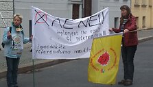 Protestas Berlyne prie&scaron; Visagino AE