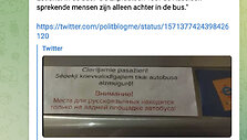 Užrašo nuotrauka pasiekė ir Nyderlandus. Šiame &bdquo;Telegram&ldquo; kanale ją palydėjo toks komentaras: Rasinė diskriminacija įteisinta. Latvija, autobuse. Rusakalbiams skirtos vietos yra tik autobuso gale.