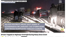 &Scaron;iaurės &scaron;alyse at&scaron;alus ir kilus pūgai, kai kuriuose keliuose, pavyzdžiui, &Scaron;vedijos E22, susidarė didžiulės spūstys