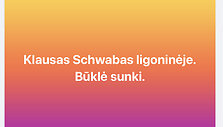 Žinia, esą Klausas Schwabas atsidūrė ligoninėje, skelbiama be šaltinių ir įrodymų
