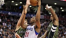 Linas Kleiza, Thaddeusas Youngas ir Amiras Johnsonas