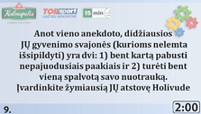1 klausimas