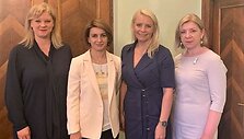 Kristina Aleknienė, Gruzijos parlamento vicepirmininkė Tamara Chugoshvili,Laura Kovaliovaitė, Vilma Jankienė