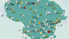 20 keisčiausių ledų Lietuvoje žemėlapis