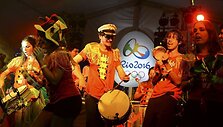 &Scaron;venčiamas olimpinės vėliavos perdavimas Brazilijai
