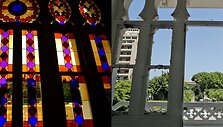 Beirutas prie&scaron; ir po sprogimo