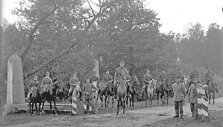 Latvijos ir Klaipėdos kra&scaron;to pasienis prie Palangos 1921 m. Sargybą eina latvių kariai
