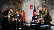 Lenkijos gynybos ministras Toma&scaron;as Siemoniakas Lietuvoje