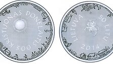 50 litų moneta, skirta Kristijono Donelaičio 300-osioms gimimo metinėms