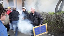 &Scaron;turmas Ukrainos karinėje bazėje Novofiodorivkoje 