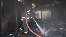 Pagiriuose užsiliepsnojo garažas