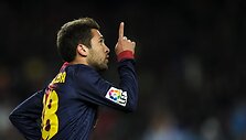 Jordi Alba po įvarčio.