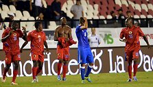 Taičio futbolininkai džiaugiasi lygiosiomis su Italijos rinktine.