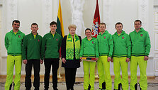 Dalia Grybauskaitė i&scaron;lydėjo olimpiečius į Sočį