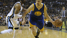 Mike'as Conley ir Klay Thompsonas
