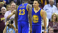 Draymondas Greenas ir Stephenas Curry