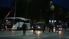 Serbijos futbolininkus Tiranoje saugo gausios policijos pajėgos