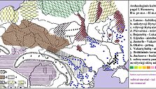 Archeologinės kultūros pagal I.Rusanovą II a. pr.m.e. - II m.e. a.