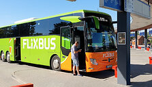 Kompanijos &bdquo;Flixbus&ldquo; autobusas Marijampolėje